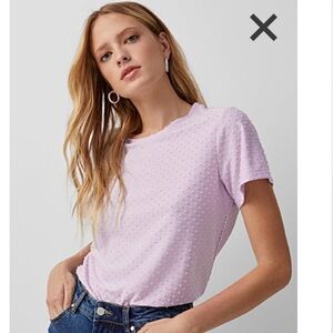 Icône by Simons Lilac Swiss Dot T-shirt, Size Medium